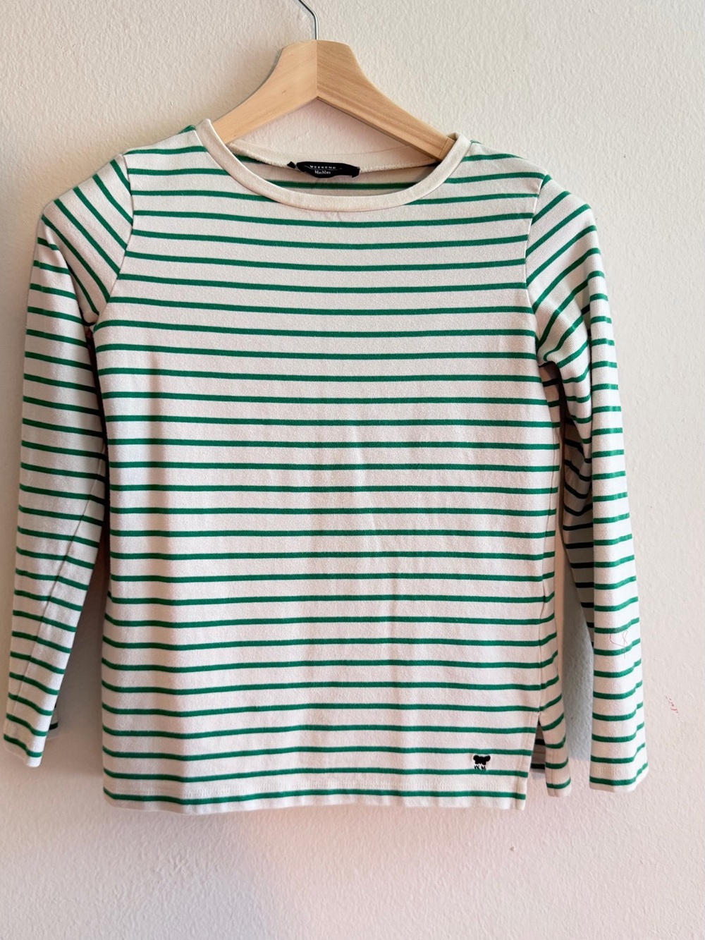 Weekend Max Mara Green Stripe Breton Top XS